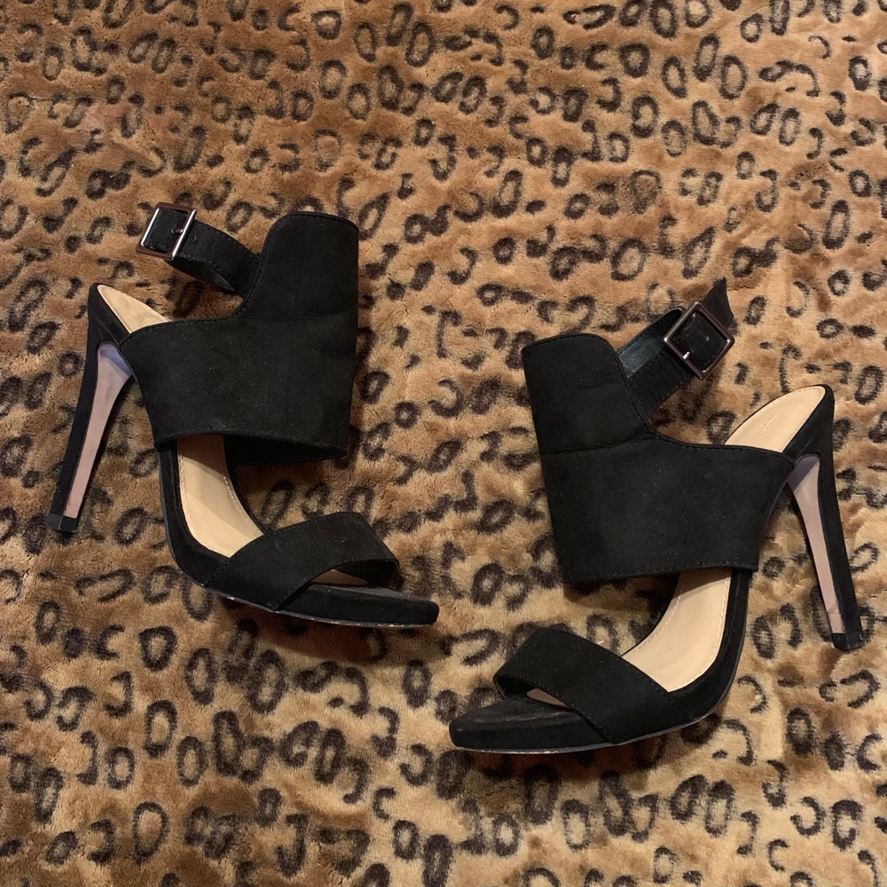 Zara black suede heel